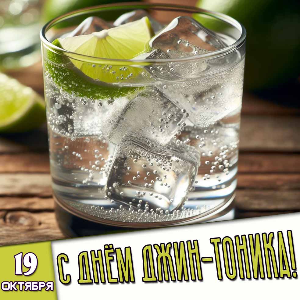 Картинка 19 октября - с днём джин-тоника!