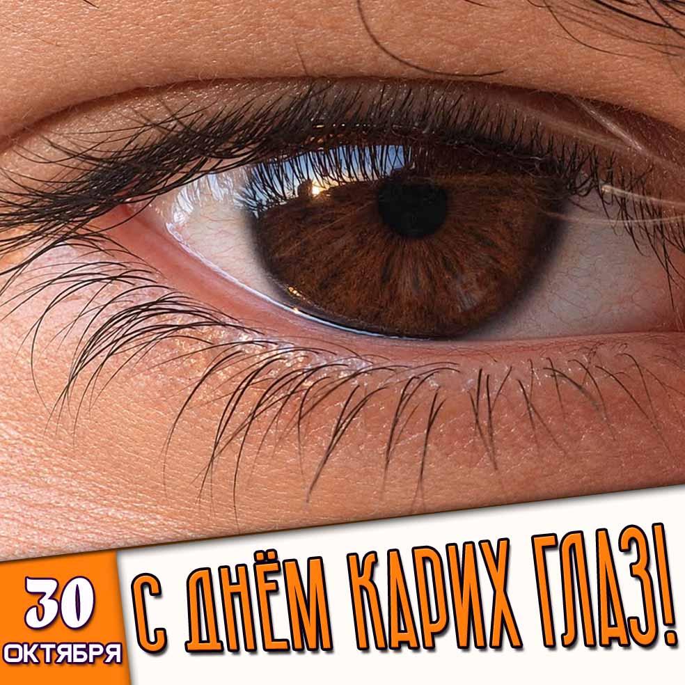 Картинка 30 октября - с днём карих глаз!