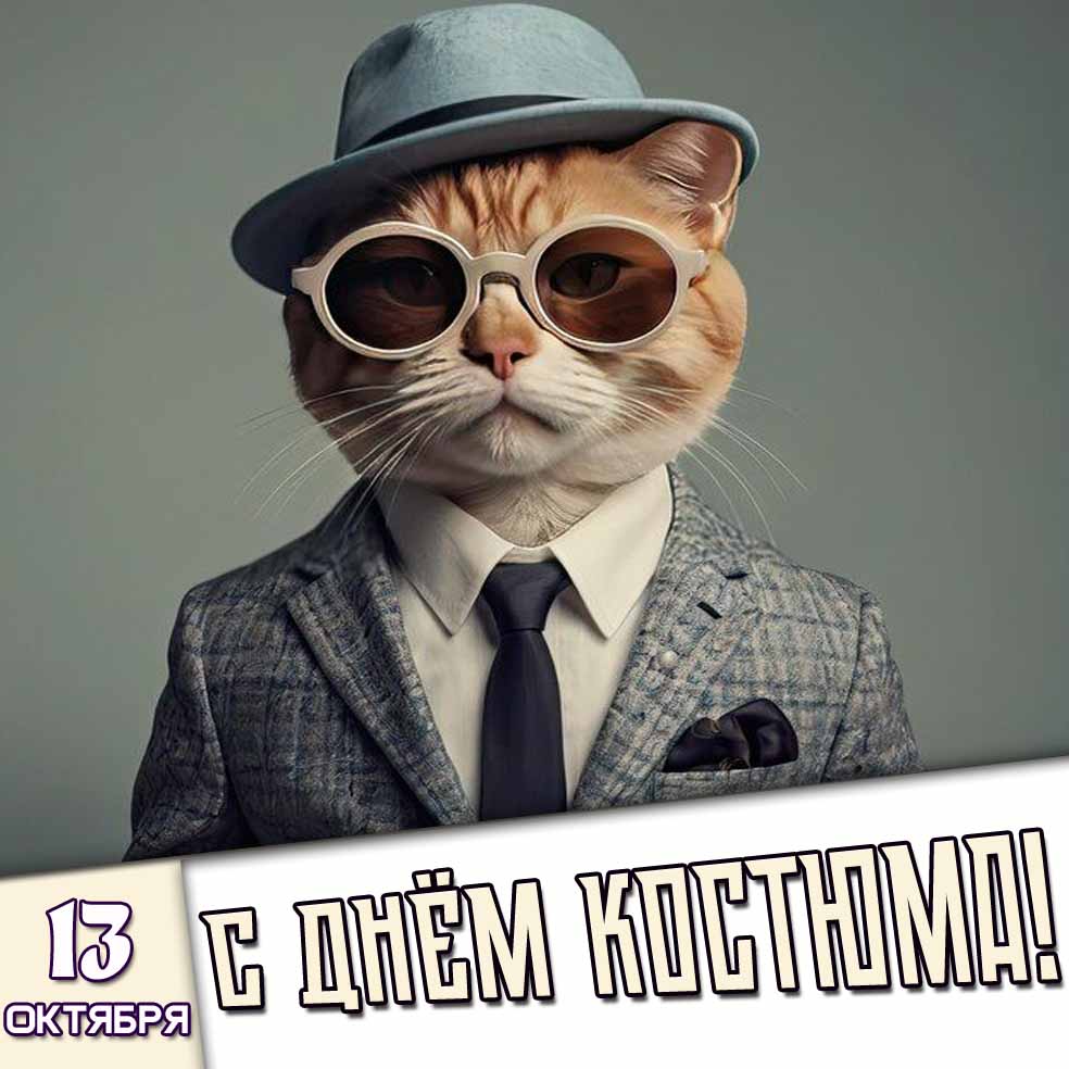 Прикольная картинка 13 октября - с днём костюма!