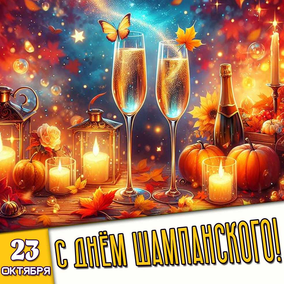 Картинка 23 октября - с днём шампанского!