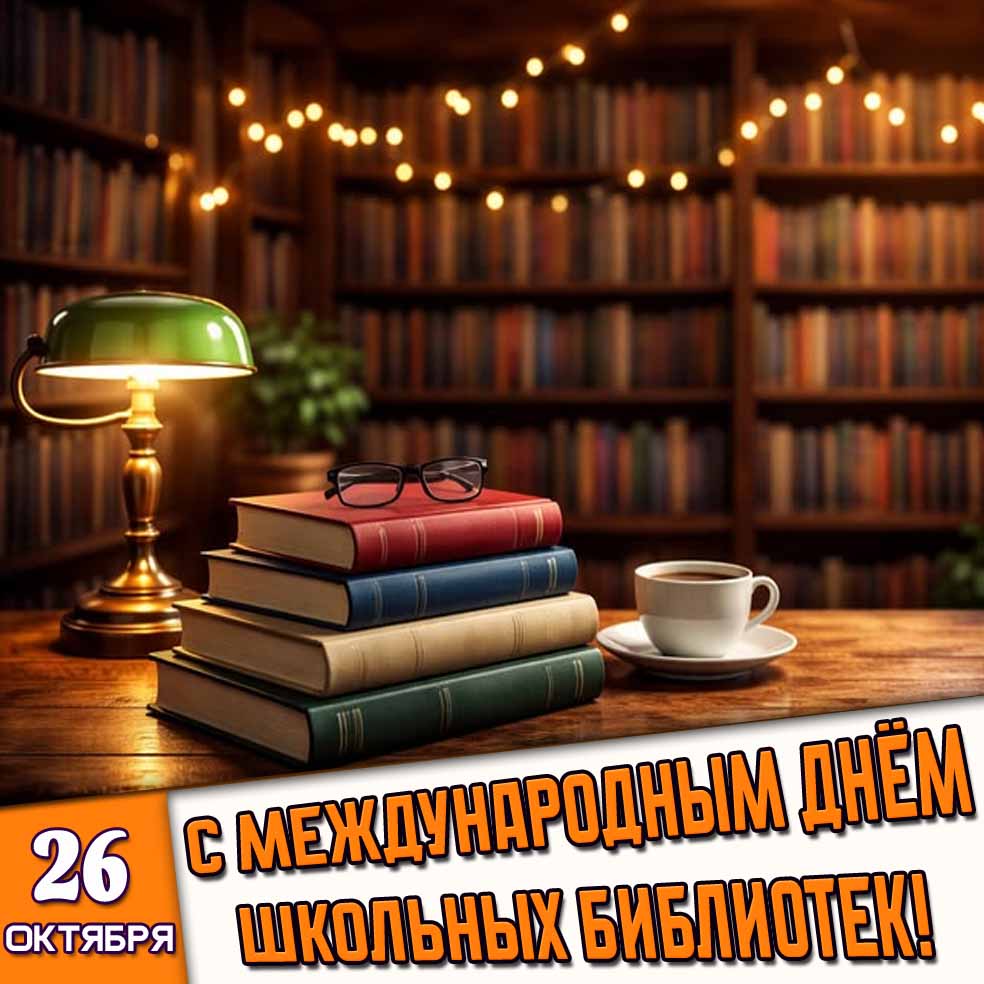 Картинка 26 октября - с Международным днём школьных библиотек!