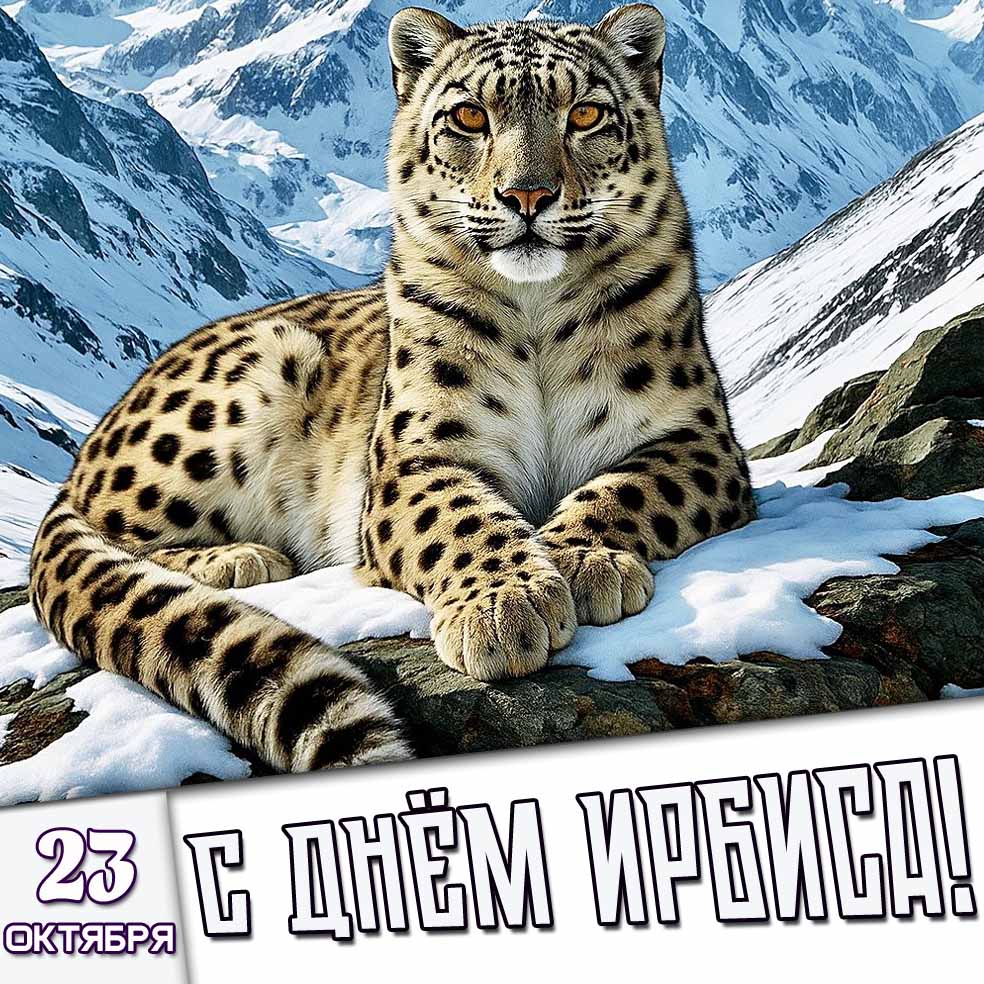 Картинка 23 октября - с днём ирбиса!
