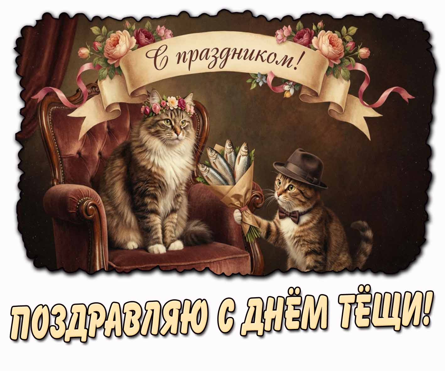 Красивая картинка "Поздравляю с днём тёщи! С праздником!"
