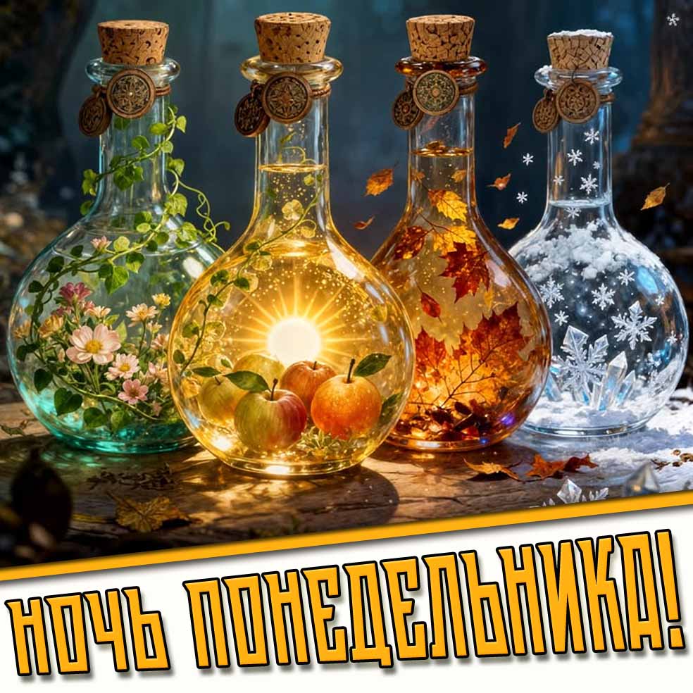 Картинки доброй ночи понедельника по временам и месяцам года