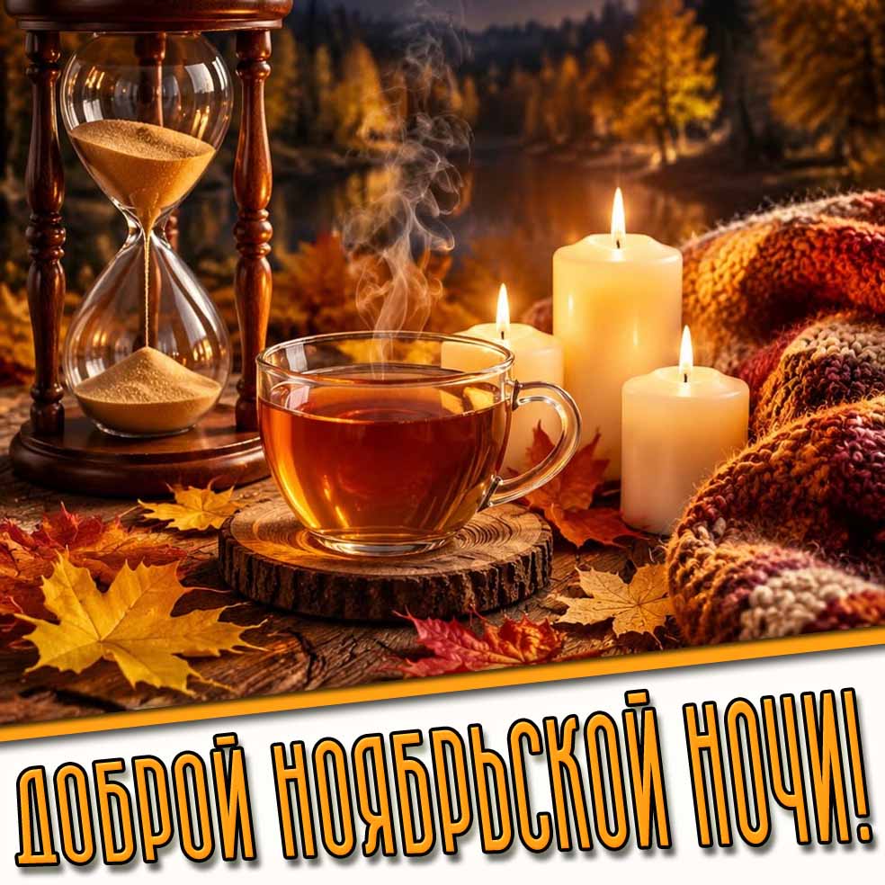 Открытка доброй ноябрьской ночи