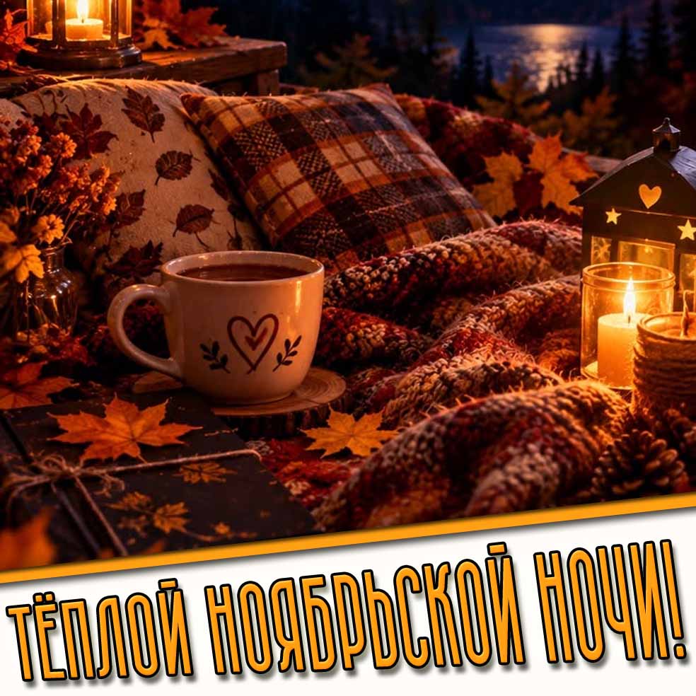 Открытка тёплой ноябрьской ночи