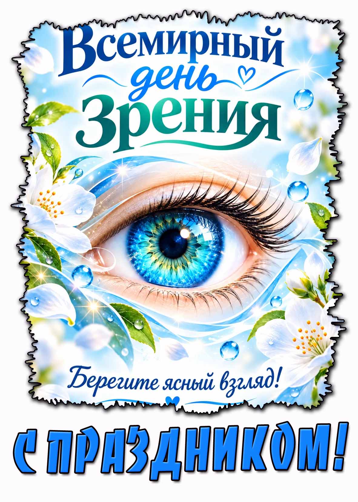 Открытка "Всемирный день зрения! Берегите ясный взгляд!"