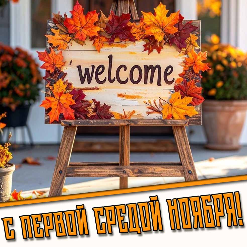 С первой средой ноября! - креативная картинка