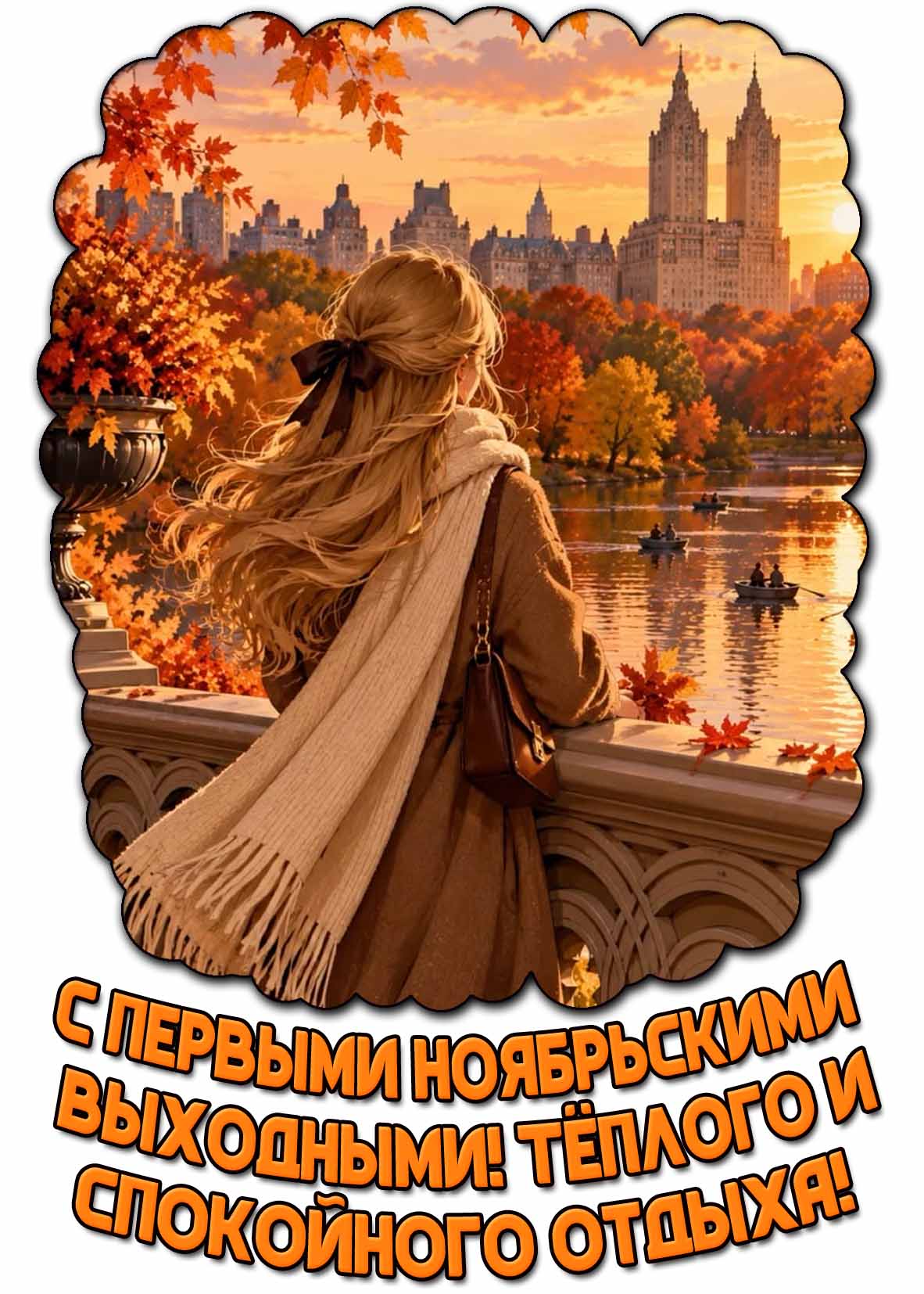 Картинка "С первыми ноябрьскими выходными! Тёплого и спокойного отдыха!"