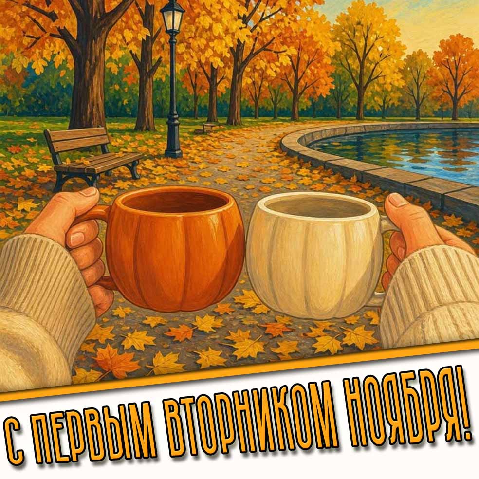 С первым вторником ноября! - красивая открытка