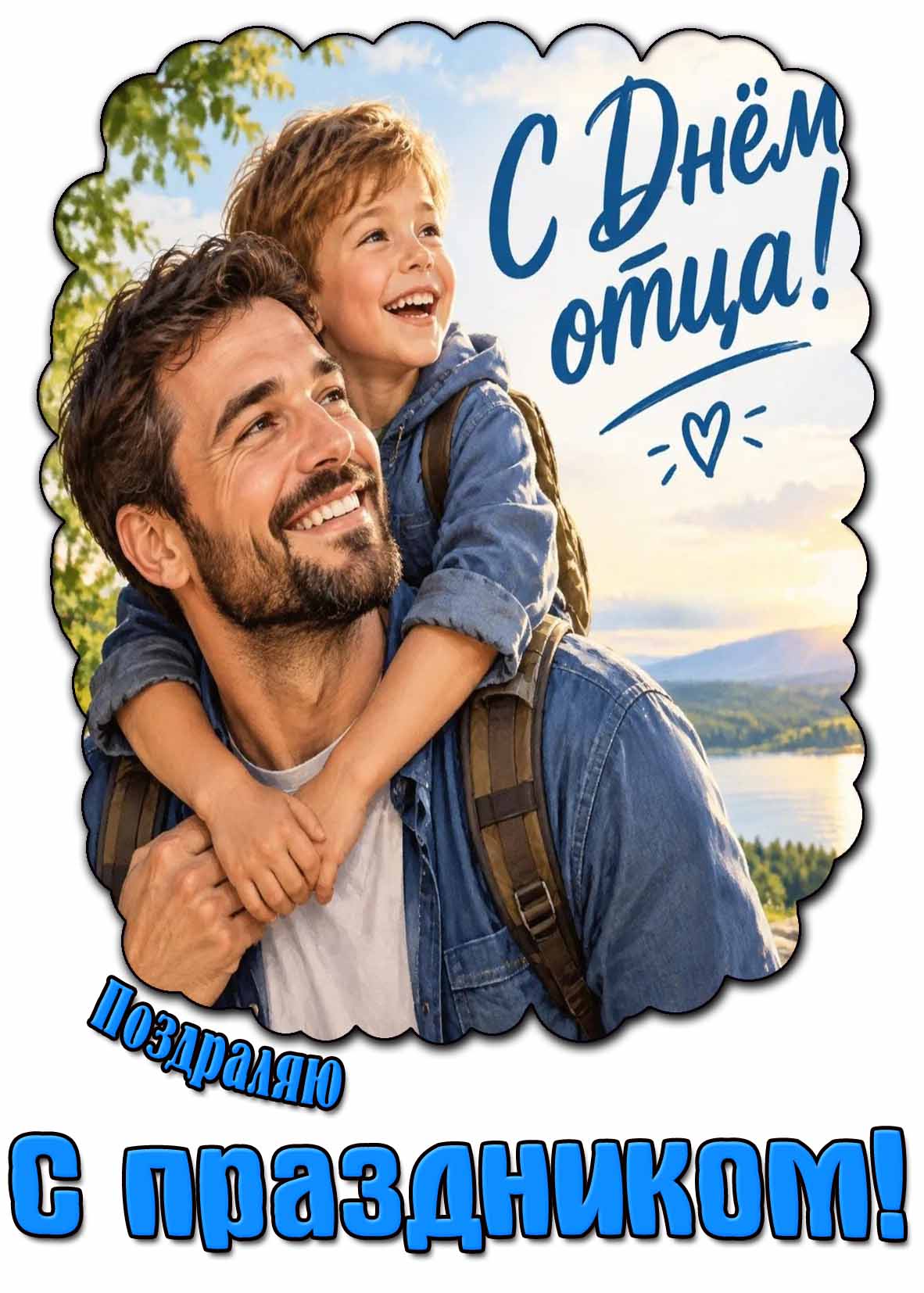 С днём отца! Поздравляю с праздником! - картинка от сына