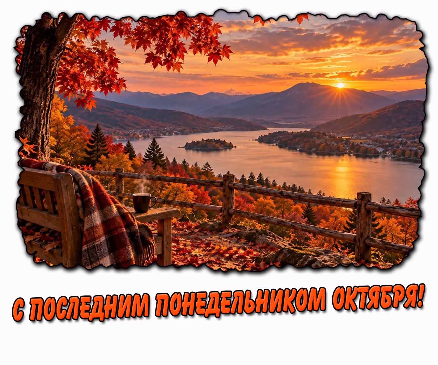 Открытка с последним понедельником октября