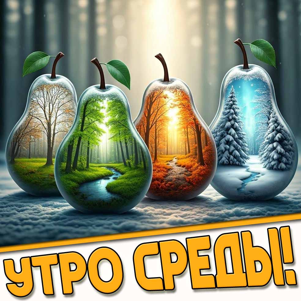Картинки с добрым утром среды по временам и месяцам года
