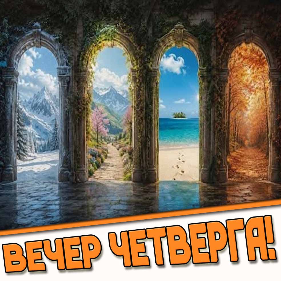 Картинки доброго вечера четверга по временам и месяцам года