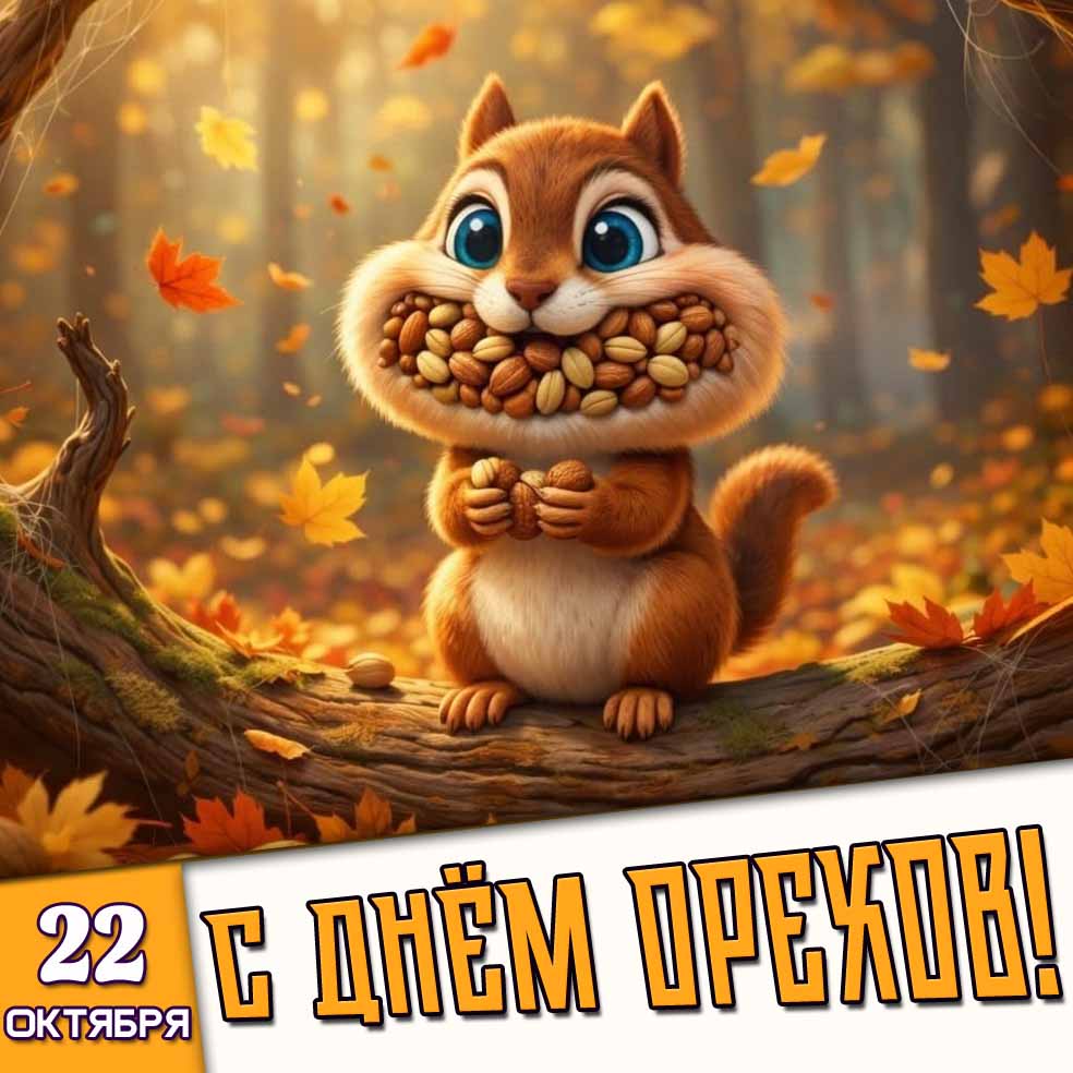 Смешная картинка 22 октября - с днём орехов!