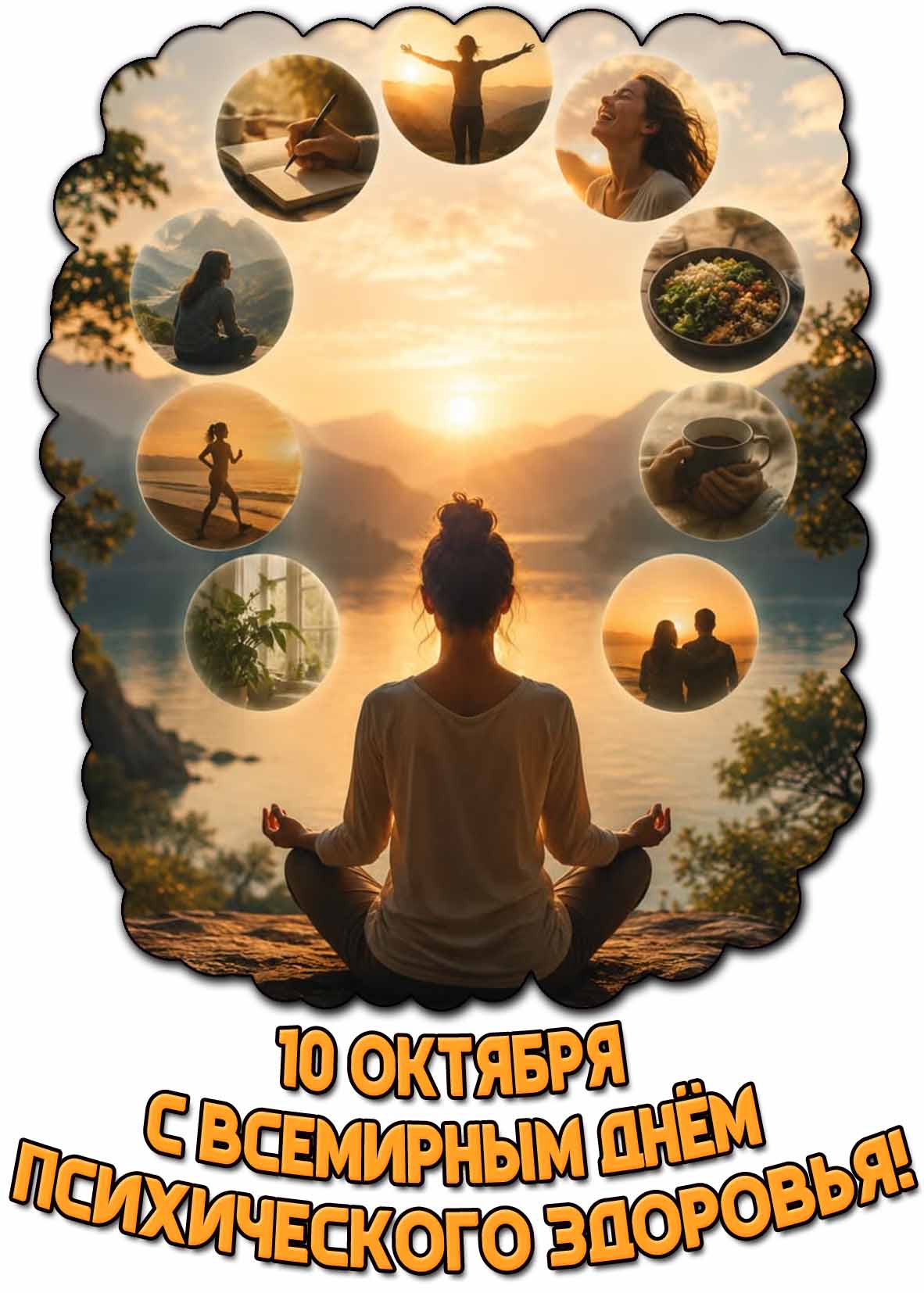 Открытка с Всемирным днём психического здоровья - 10 октября