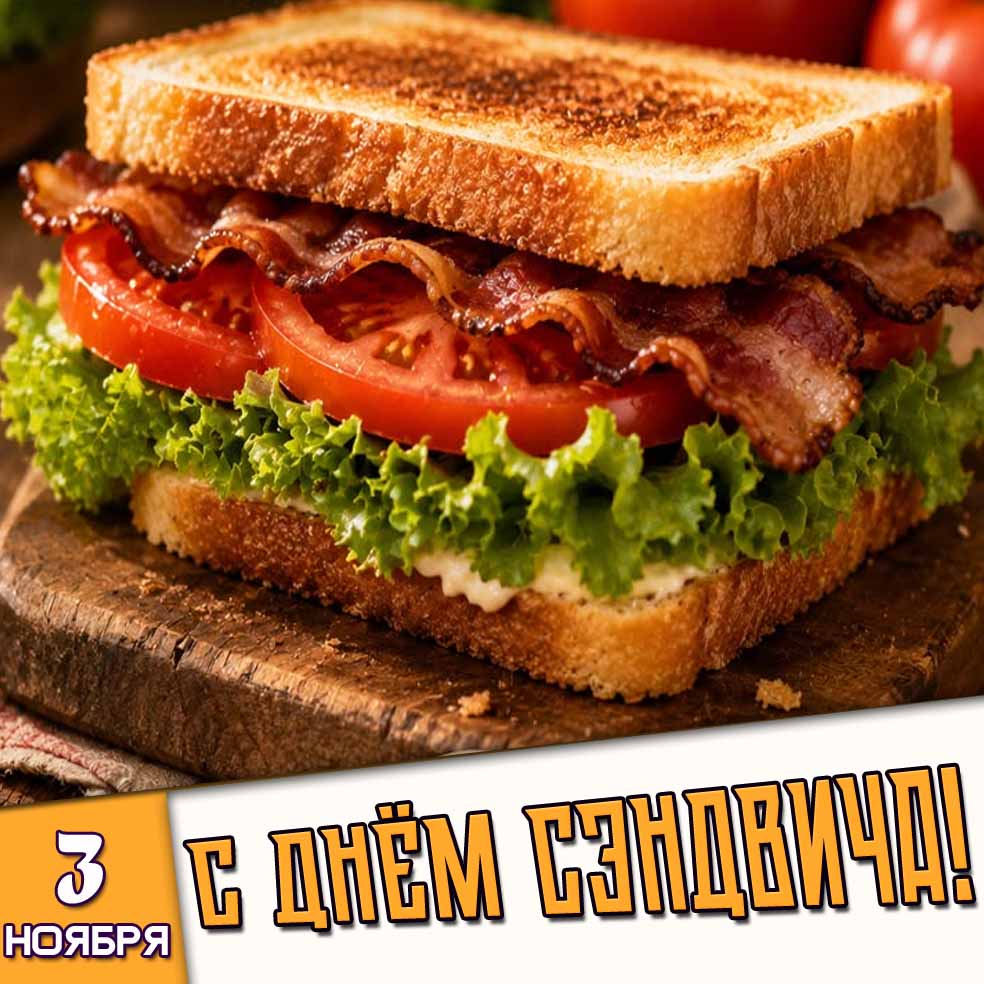 Картинка 3 ноября - с днём сэндвича!