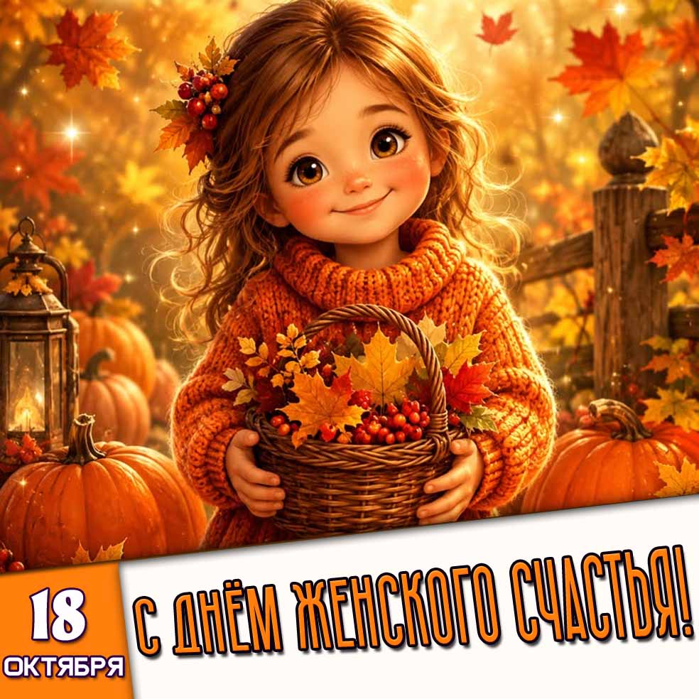 Картинка 18 октября - с днём женского счастья!