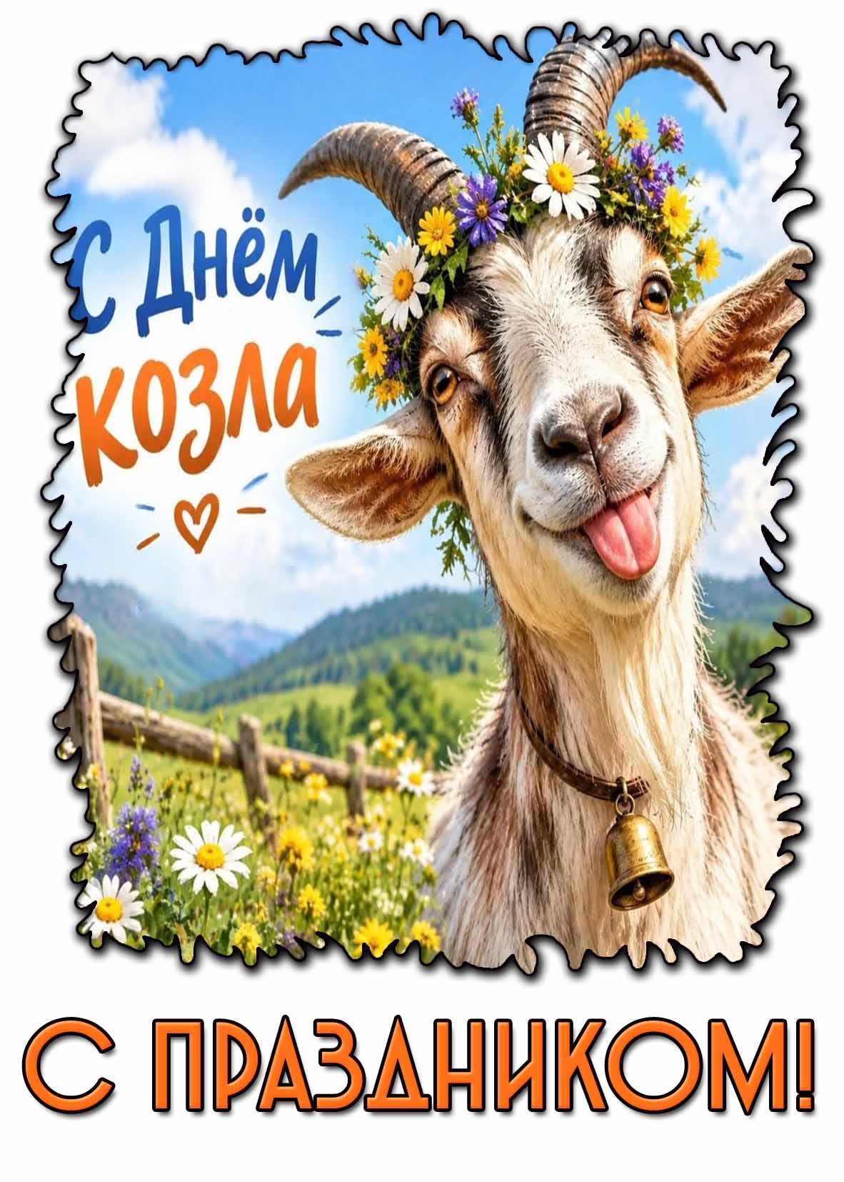 Забавная картинка "С днём козла! С праздником!"